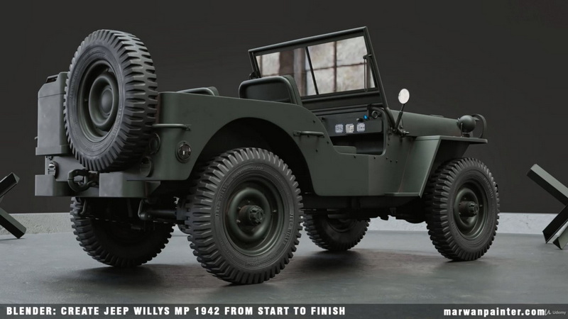 [国语-Mrawan_Hussain系列]blender从头到尾创建 Jeep Willys MB 1942