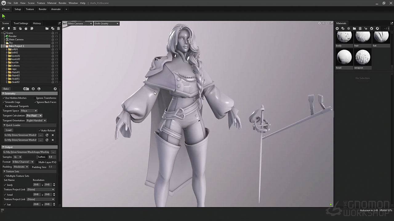 [国语]zbrush2022+ue5游戏风格化角色全流程