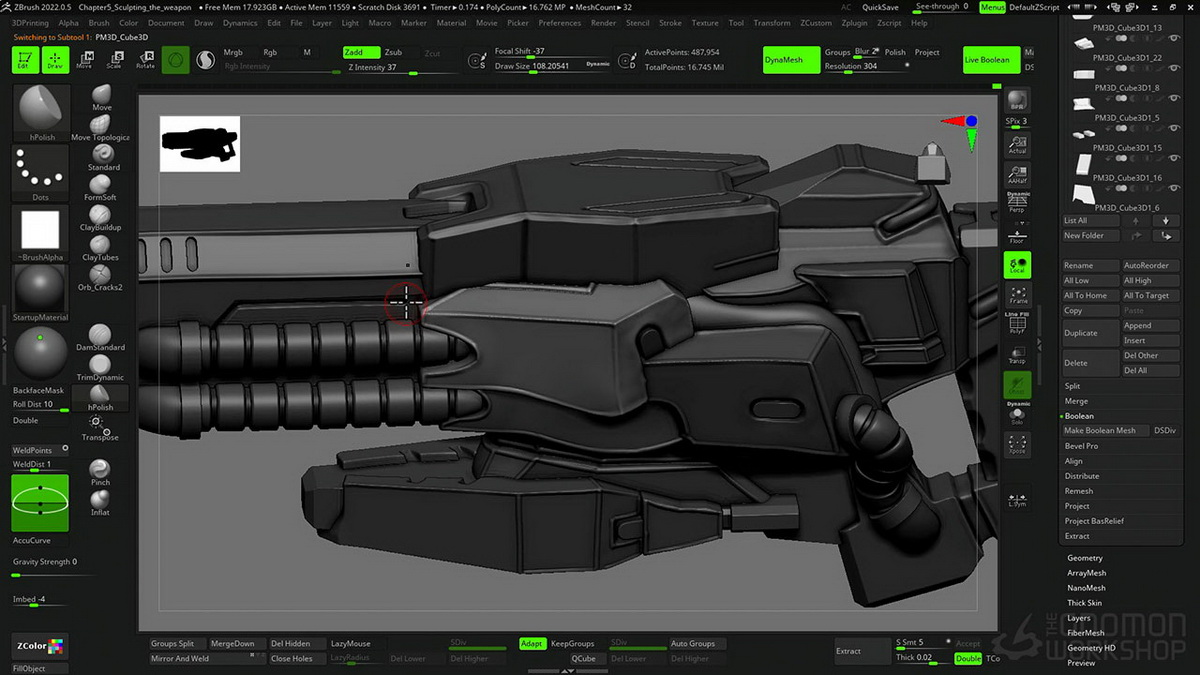 [国语-gnomon学院]使用ZBRUSH2021为棋盘游戏雕刻微缩模型