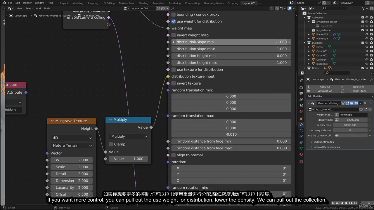 [国语-Udemy学院]blender3.3的IA Scatter插件教程