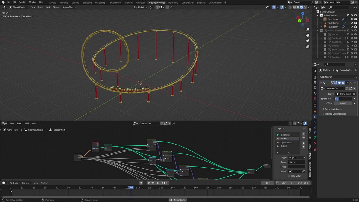 [国语-Cgcookie系列]Blender3.2几何节点进行程序建模