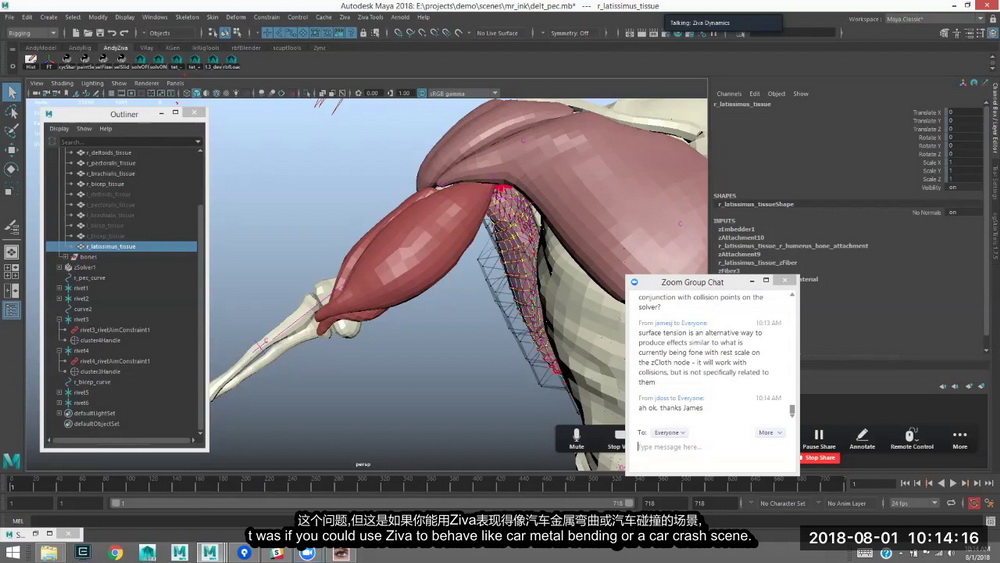 [国语]maya2019肌肉插件Ziva_VFX系统教程