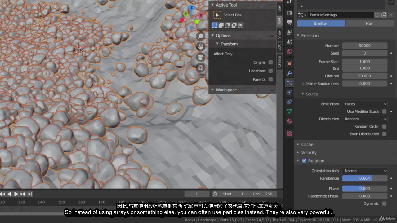 [国语-Joakim_Tornhill系列]Blender2.8发射粒子课程