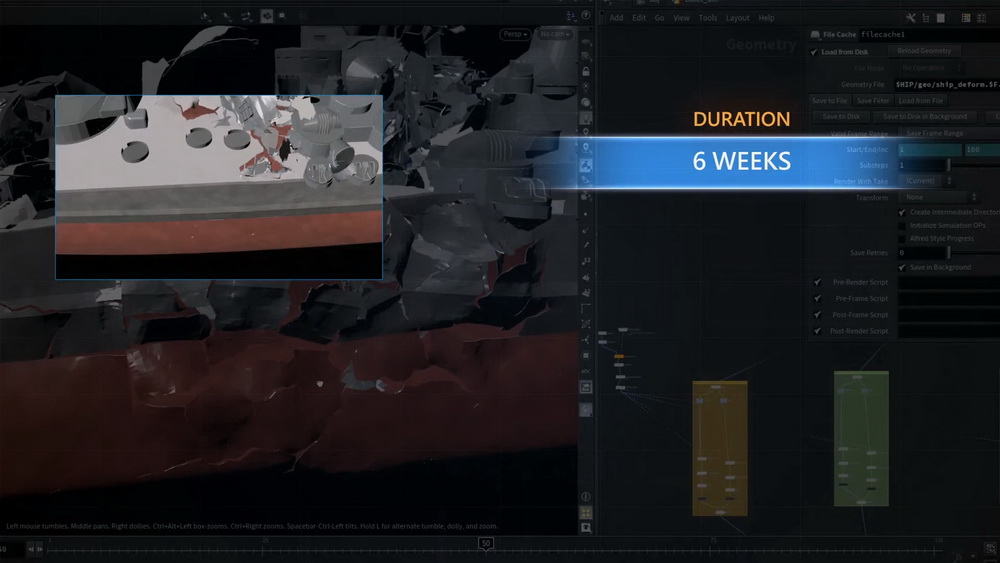 [sapphire vfx学院-国语]Houdini18舰船破坏[完整六周课程]