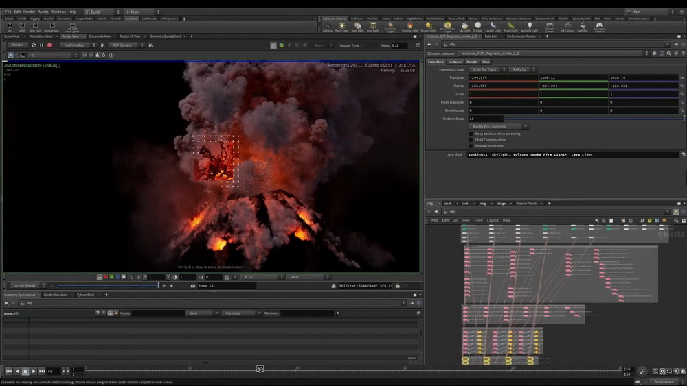 [vfxgrace学院-国语]Houdini19.5火山爆发