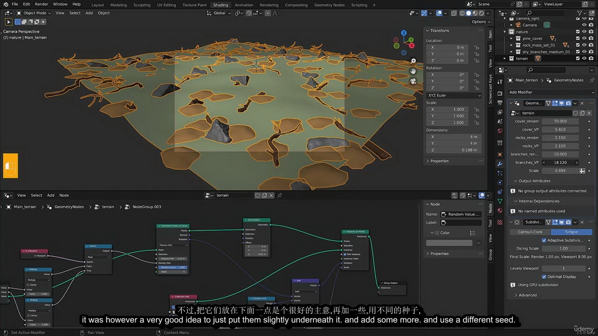 [Rob_Tuytel系列-国语]Blender3.5冷杉和松树森林