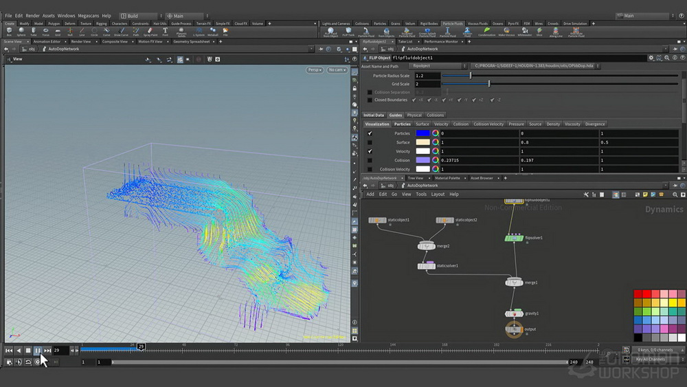 [gnomon学院-DAVID SILBERBAUER-国语]houdini19.5创建程序化水车模拟