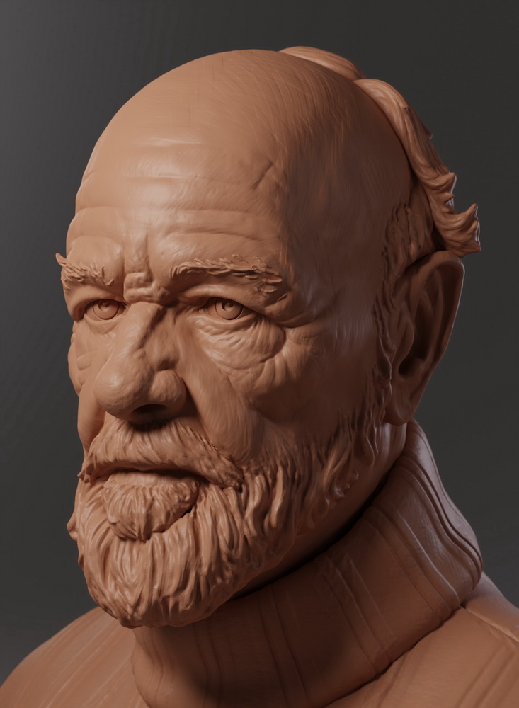 [Thivolan Moodley系列-国语]zbrush2023+blender3.4肖像系列-乔治