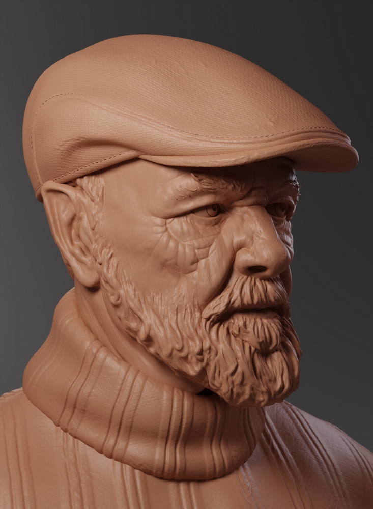 [Thivolan Moodley系列-国语]zbrush2023+blender3.4肖像系列-乔治