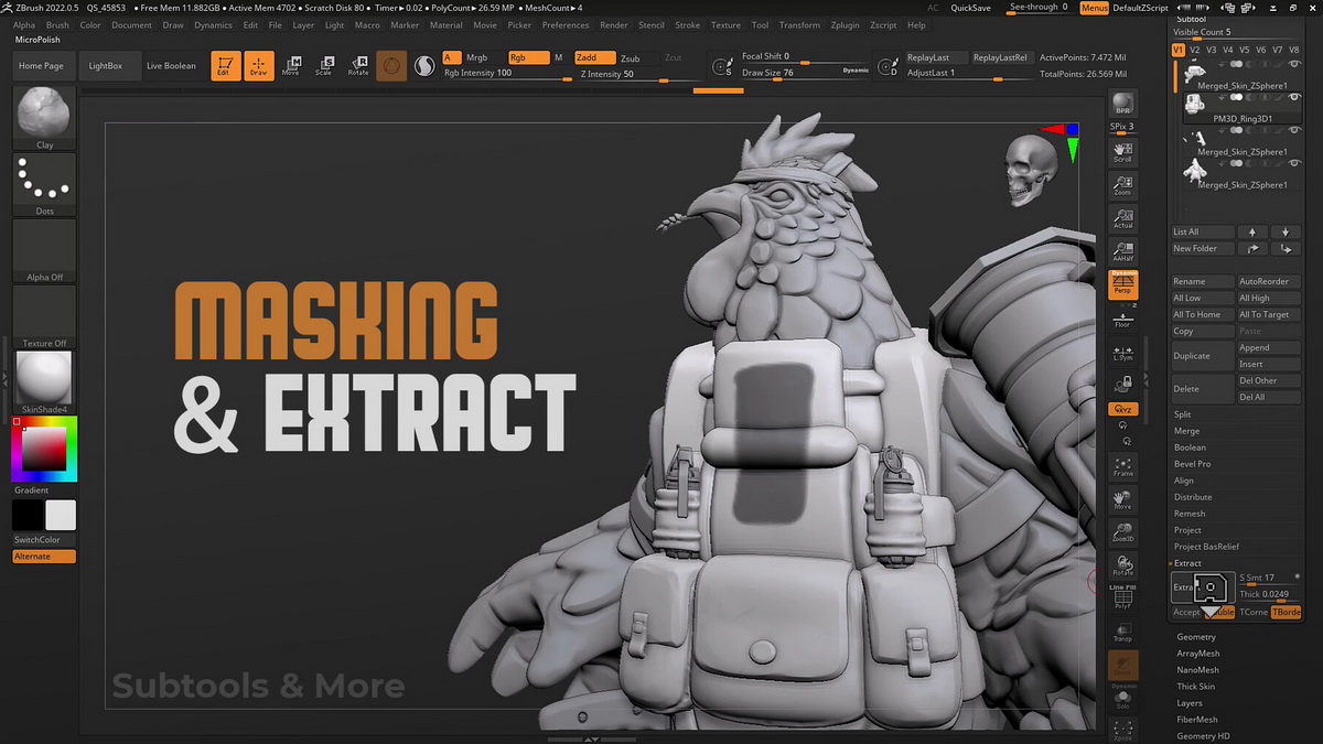 [Artstation学院-Pierre国语]ZBrush2022快速入门