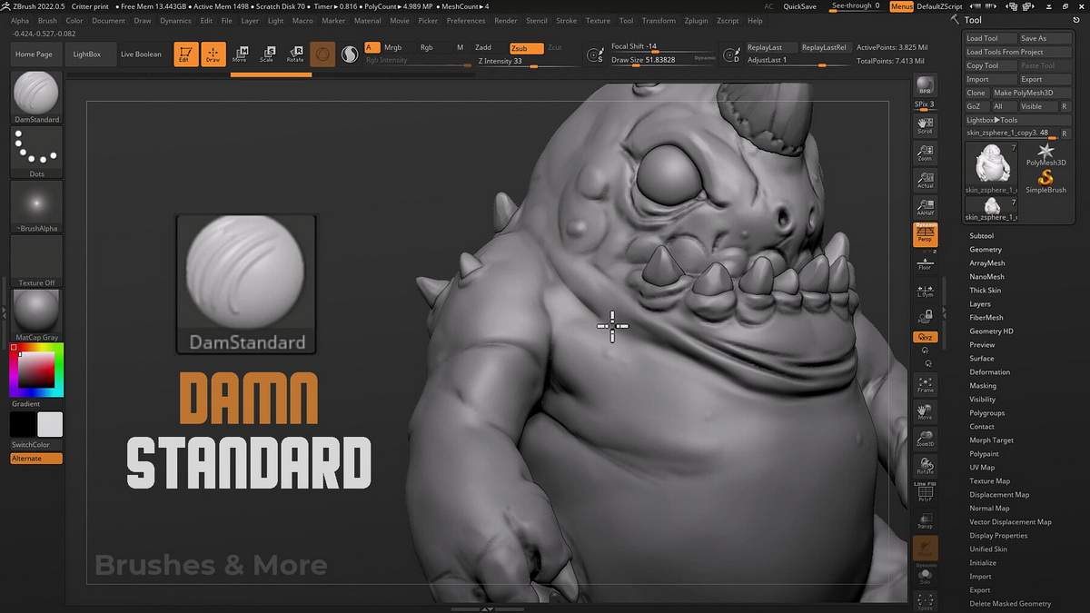 [Artstation学院-Pierre国语]ZBrush2022快速入门