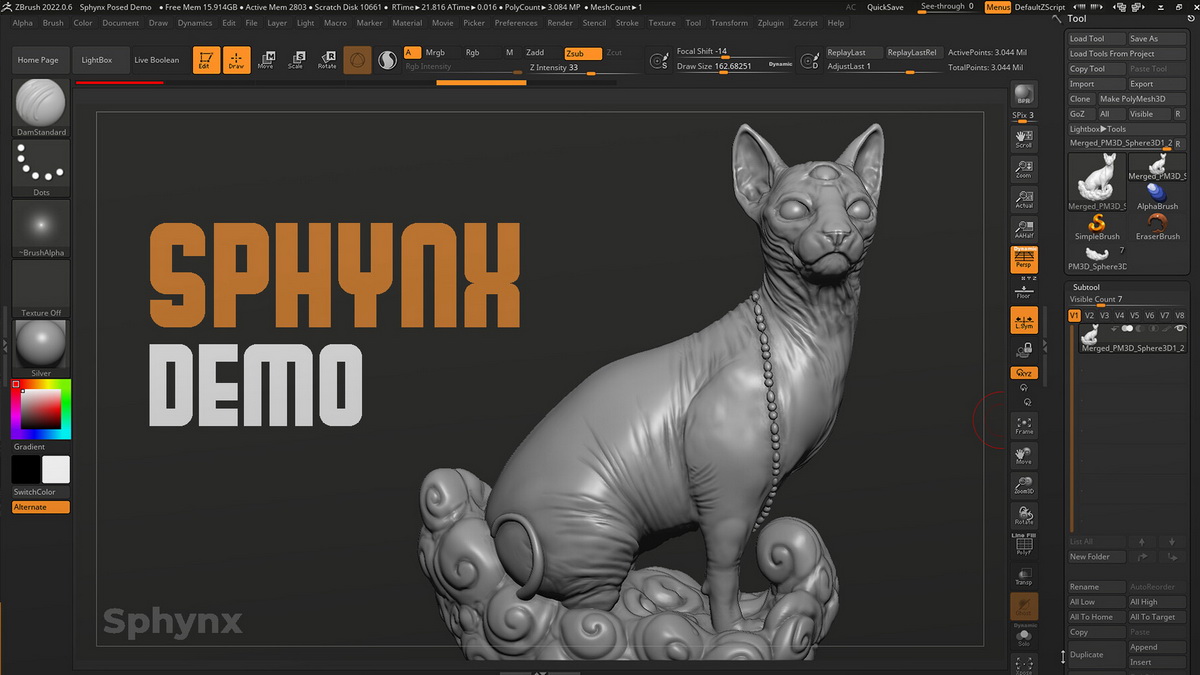 [Artstation学院-Pierre国语]ZBrush2022快速入门