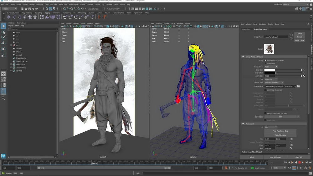 [cgcircuit学院-T.Sackmann系列-国语]Zbrush+Maya+Substance实时角色优化-从电影到游戏2023