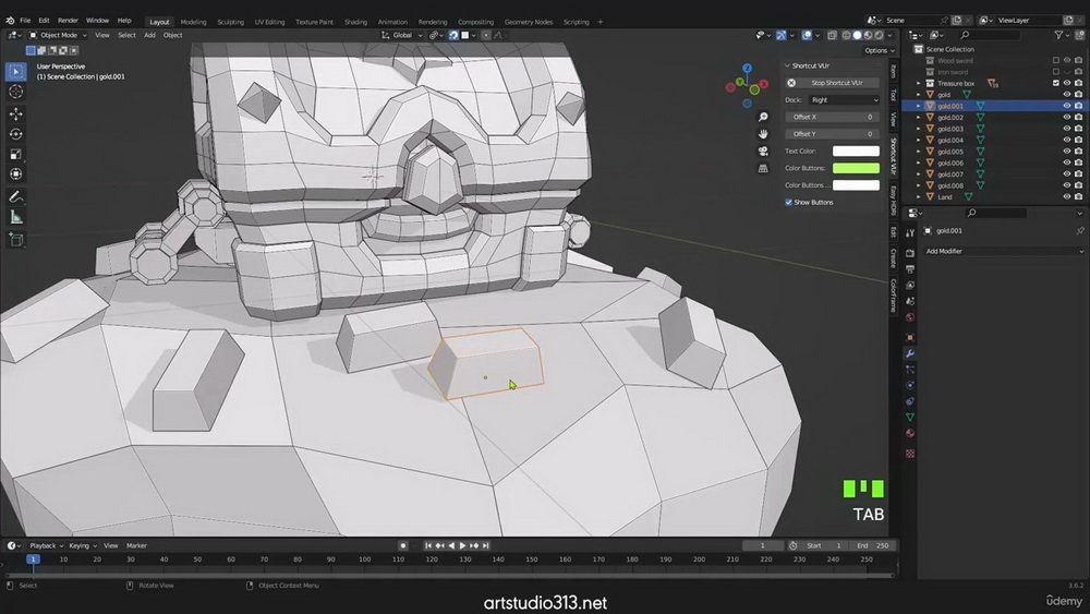 [Udemy学院-国语]Blender3.6游戏资产纹理绘制的新方法