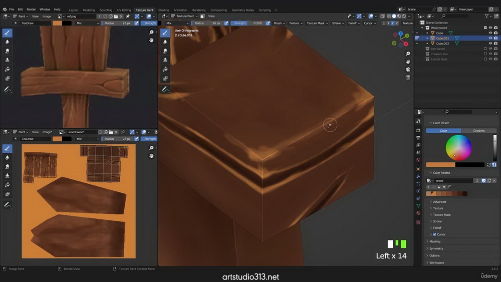 [Udemy学院-国语]Blender3.6游戏资产纹理绘制的新方法