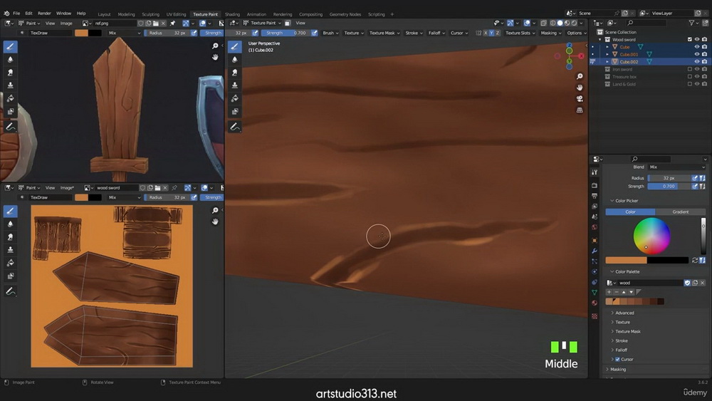 [Udemy学院-国语]Blender3.6游戏资产纹理绘制的新方法