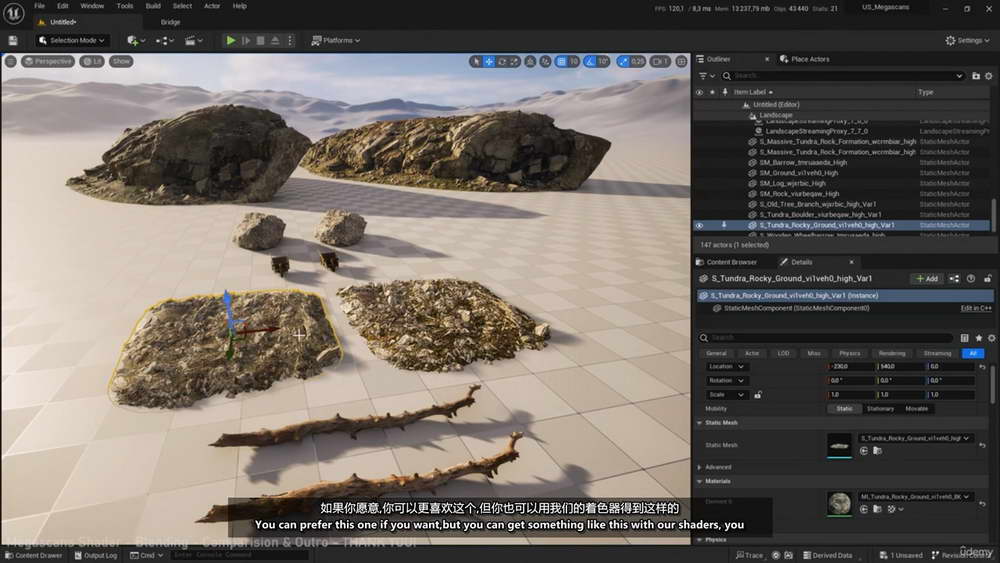 [artstation学院-M.Gerard-国语]UE5.2着色器系列教程：Megascans资产着色器