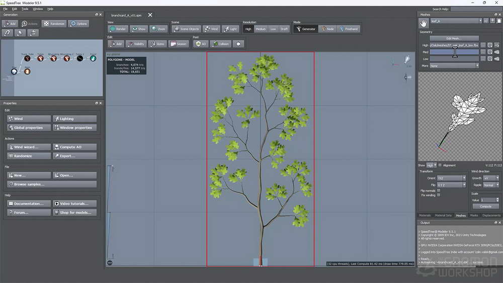 [gnomon学院-COLIN VALEK-国语]speedtree+ue5树叶游戏资产创建