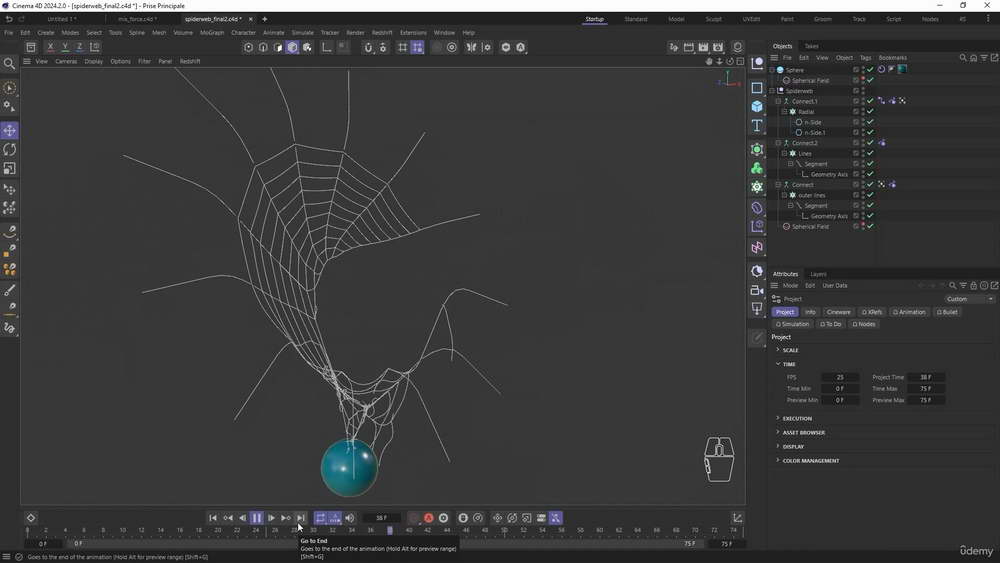 [udemy学院-L.VICIDOMINI-国语]Cinema 4D2024完全教程第四卷：关于模拟特效的一切知识