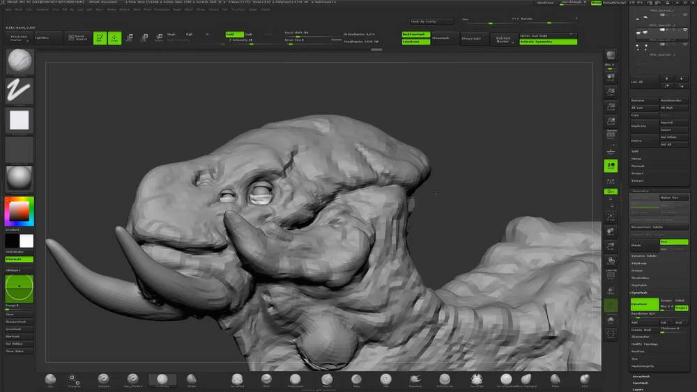 [schoolism学院-Justin.G.F-国语]zbrush数字雕刻入门课程2020