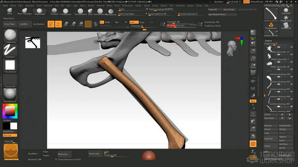 [gnomon学院-A.BASAURI-国语]zbrush2021+maya+mari动物解剖学：对FOSSA进行建模