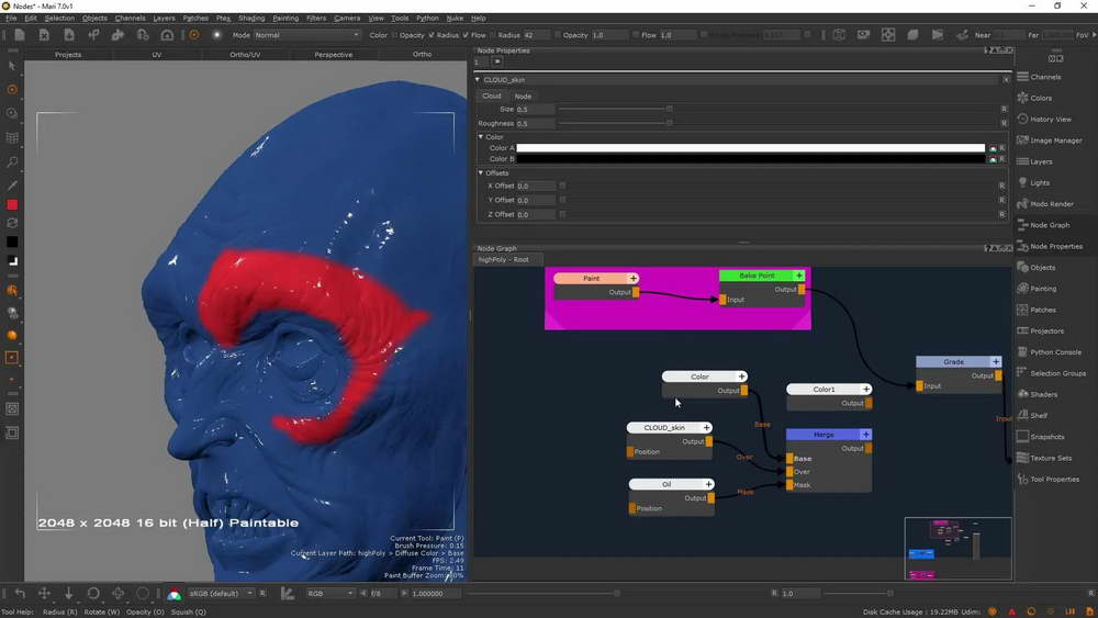 [flipped normals学院-国语]mari7+blender4纹理绘制简介