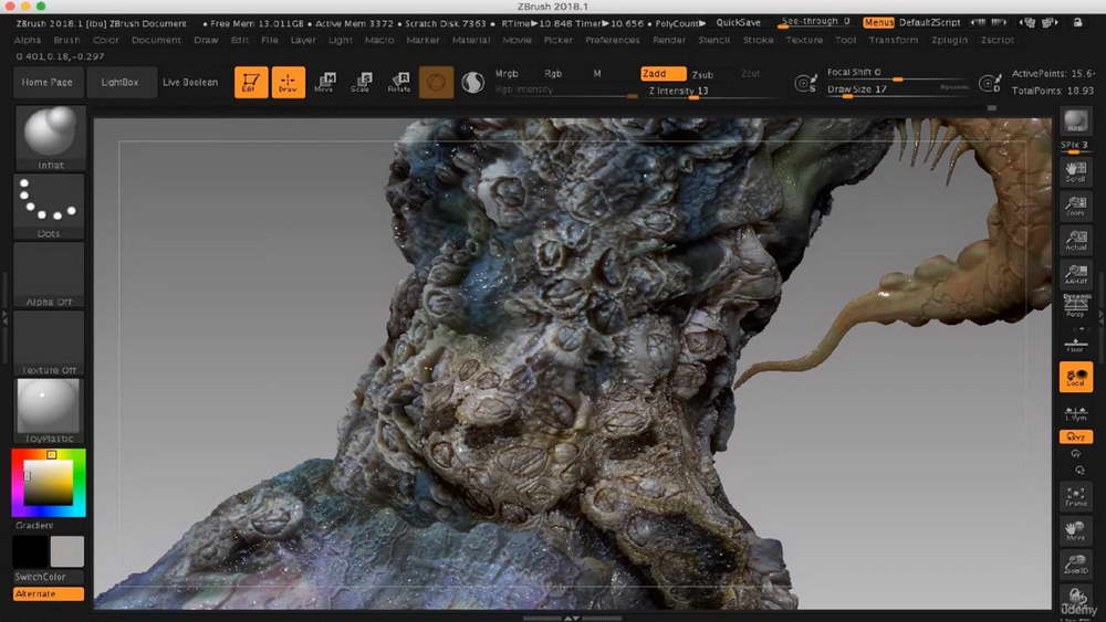 [3dmotive学院-国语]ZBrush2018和Keyshot设计电影级Fish Bust