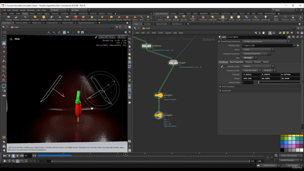 [udemy学院-A.Tumyang系列-国语]HOUDINI20.0-小规模液体模拟入门