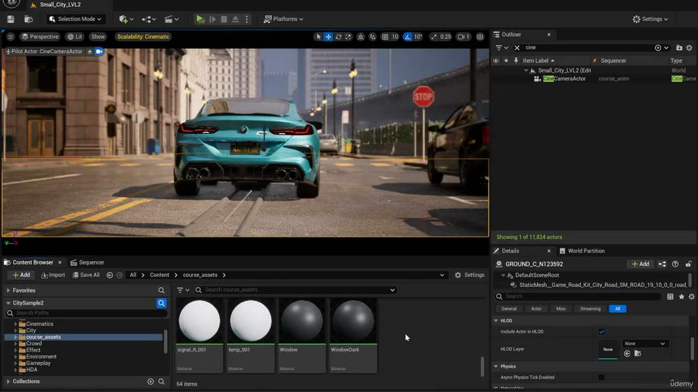 [udemy学院-N.Sheikh系列-国语]虚幻引擎5：创建电影感汽车场景