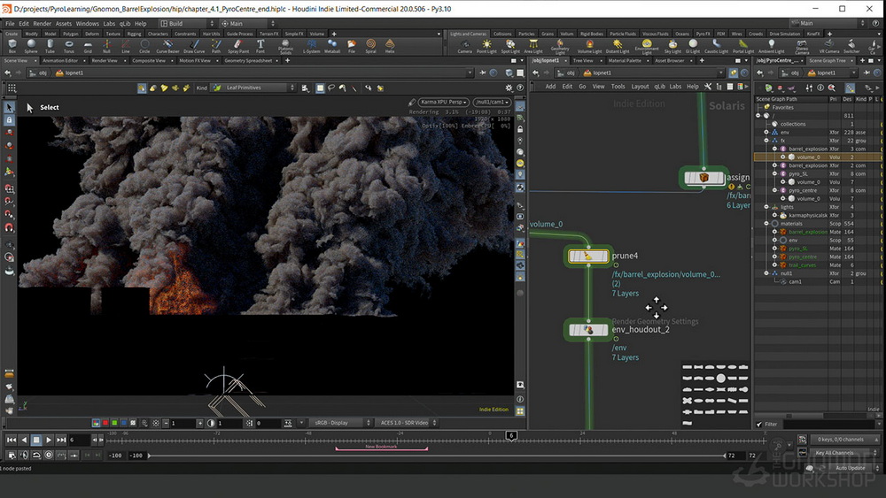 [gnomon学院-G.LAKSHMIGANDAN-国语]在HOUDINI20.0中使用AXIOM进行爆炸艺术指导