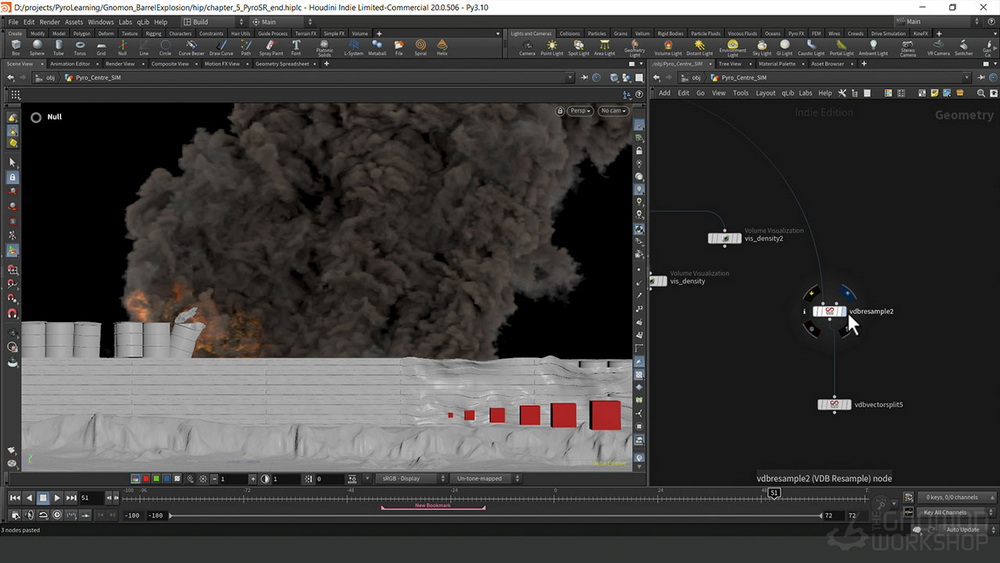 [gnomon学院-G.LAKSHMIGANDAN-国语]在HOUDINI20.0中使用AXIOM进行爆炸艺术指导