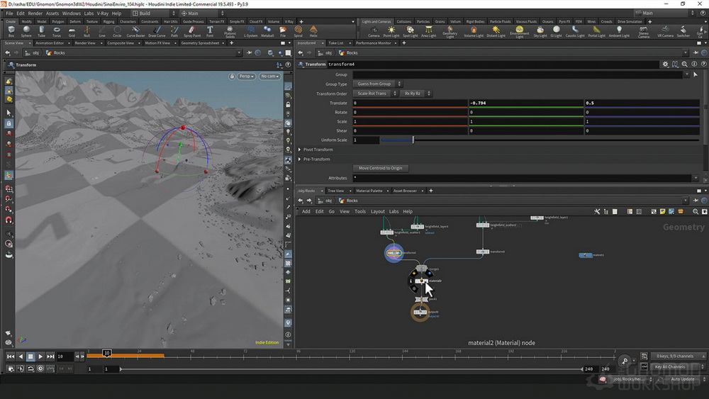 [gnomon学院-R.SHALABY-国语]使用GAEA和HOUDINI19.5构建自然环境