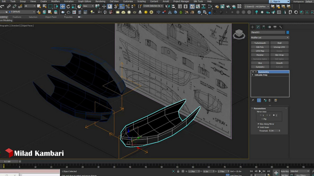 [名家系列-MILAD_KAMBARI-国语]3dsmax+Marvelous+Rizomlab+vray创建逼真的帆船-建模纹理渲染