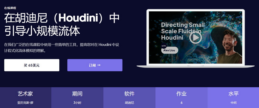 [motion designers学院-Alex Liou-国语]Houdini引导小规模流体课程