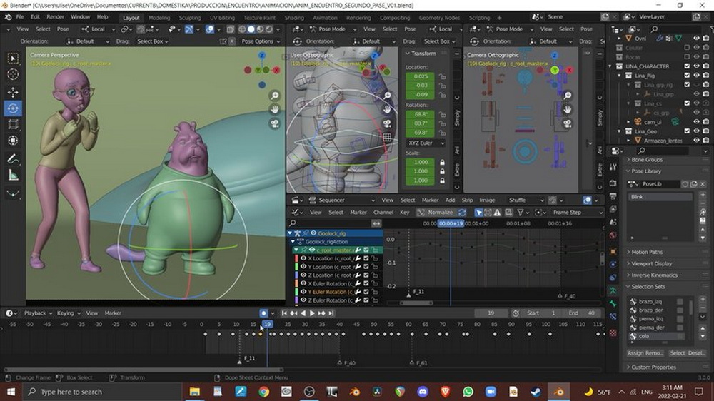 [domestika学院-U.Cervantes-国语]Blender3.0制作3D卡通人物动画