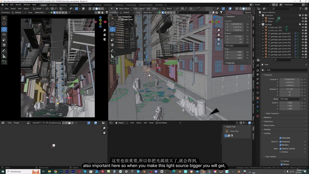 [名家系列-S.Bugarija-国语]blender黑暗小巷完整电影工作流程+300个资产