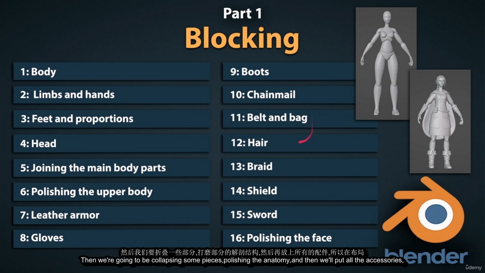 [Parabox 3D学院-国语]Blender3.3为电子游戏创建风格化的角色