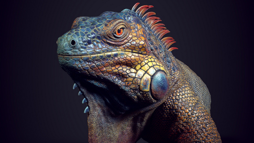 [artstation学院-Artruism.D-国语]substance painter生物实时纹理绘制：鬣蜥